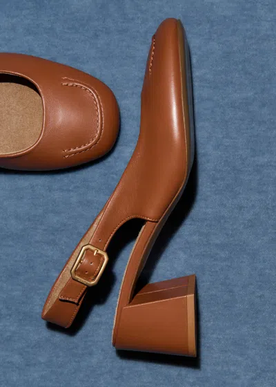 Me+em Occasion Slingback Tan In Brown