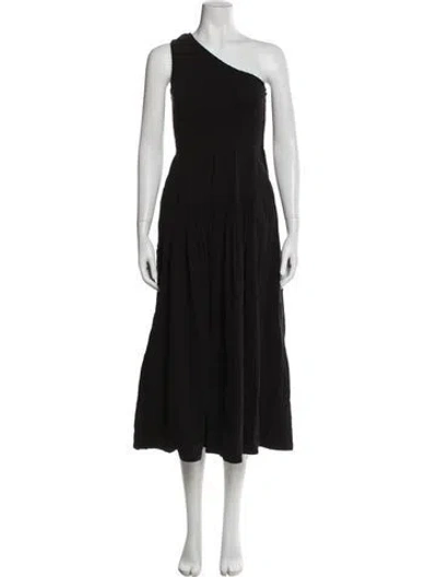 Pre-owned Me+em One-shoulder Long Dress In Black