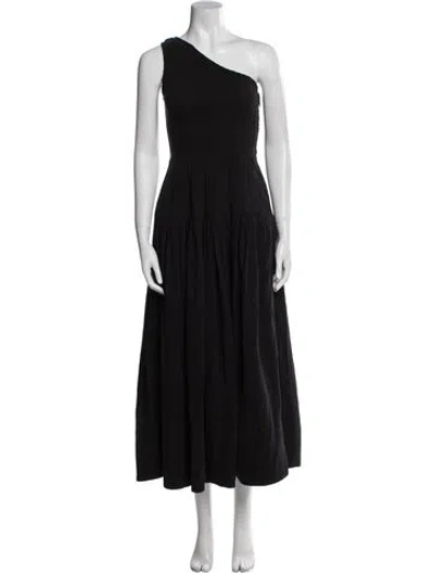 Pre-owned Me+em One-shoulder Long Dress In Black