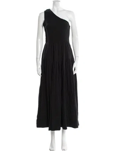 Pre-owned Me+em One-shoulder Long Dress In Black