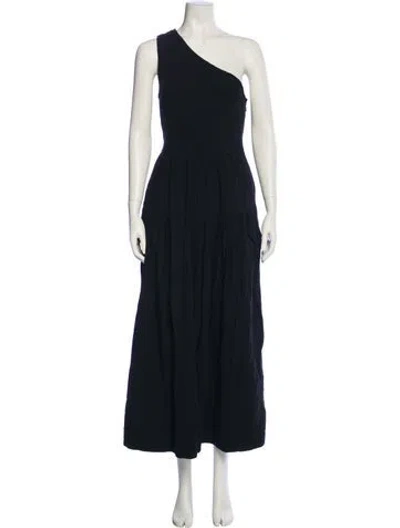 Pre-owned Me+em One-shoulder Long Dress In Blue