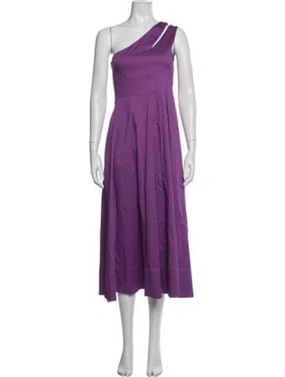 Pre-owned Me+em One-shoulder Midi Length Dress W/ Tags In Purple