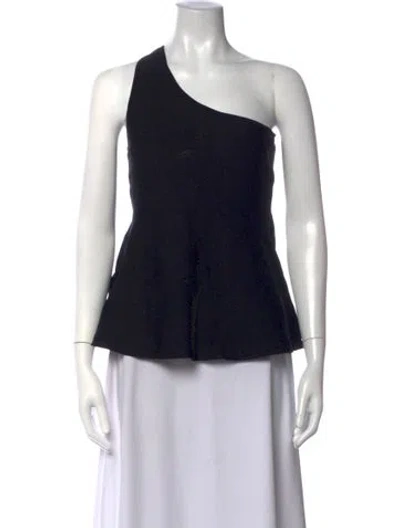 Pre-owned Me+em One-shoulder Sleeveless Top In Black