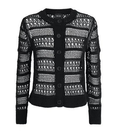 Me+em Open-stitch Cardigan In Black