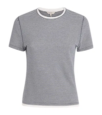 Me+em Organic Cotton Double-layer Long-sleeve T-shirt In Navy