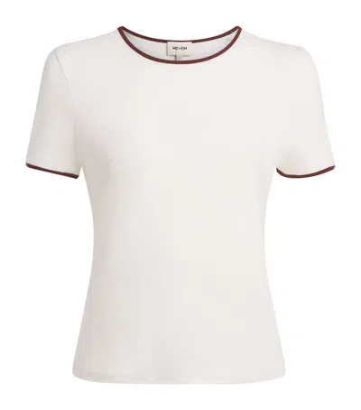 Me+em Organic Cotton Slim Ringer T-shirt In White