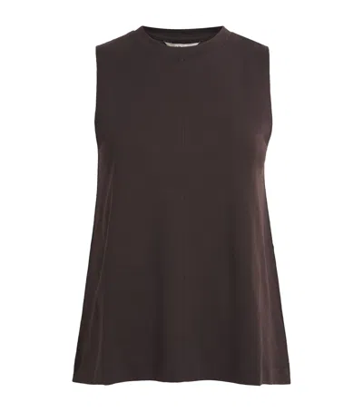 Me+em Organic Cotton Swing Tank Top In Brown