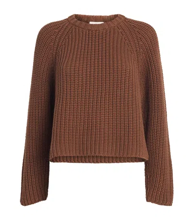 Me+em Organic Cotton Weekend Sweater In Brown