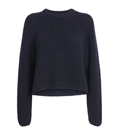 Me+em Organic Cotton Weekend Sweater In Blue