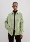 Me+em Oversized Cord Shacket In Fresh Pistachio