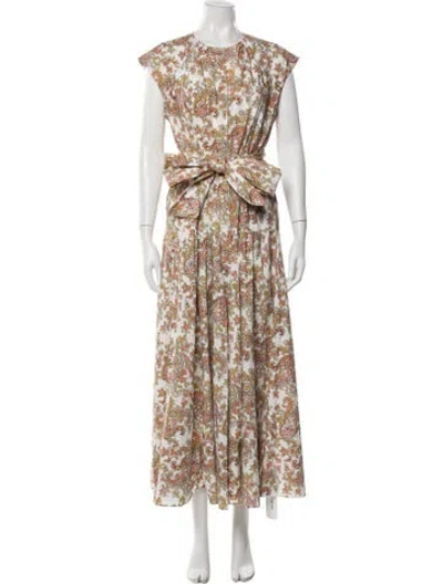 Pre-owned Me+em Paisley Print Long Dress In Multi