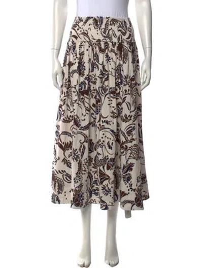Pre-owned Me+em Paisley Print Long Skirt In Neutrals