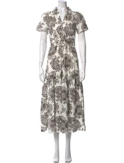 Pre-owned Me+em Paisley Print Midi Length Dress In Multicolor
