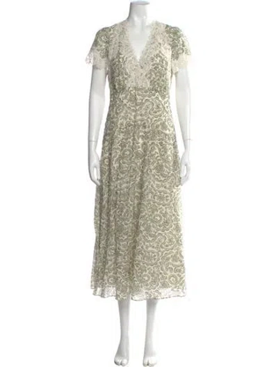 Pre-owned Me+em Paisley Print Midi Length Dress W/ Tags In Multi