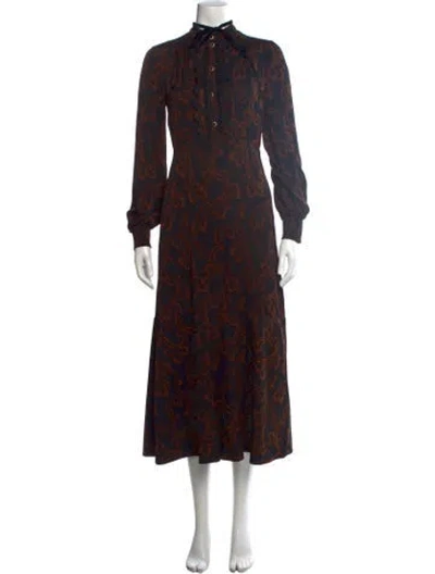 Pre-owned Me+em Paisley Print Midi Length Dress W/ Tags In Multi