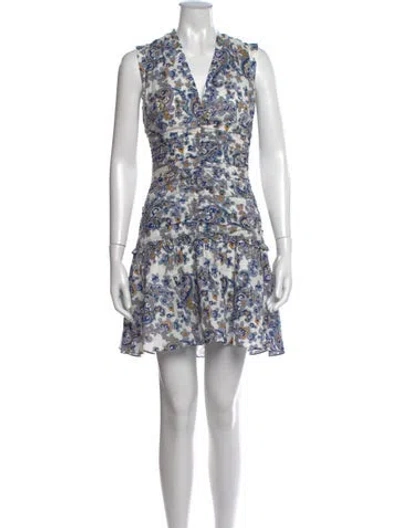 Pre-owned Me+em Paisley Print Mini Dress In Blue