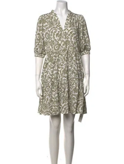 Pre-owned Me+em Paisley Print Mini Dress In Multicolor