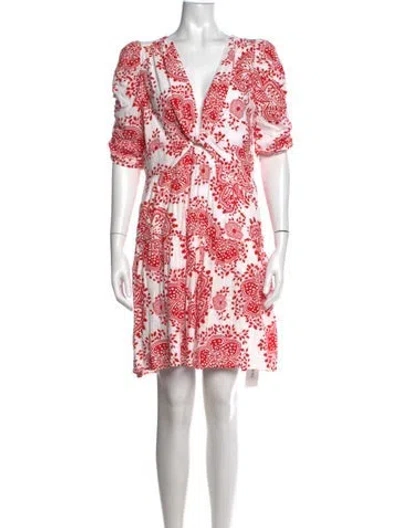 Pre-owned Me+em Paisley Print Mini Dress In Red