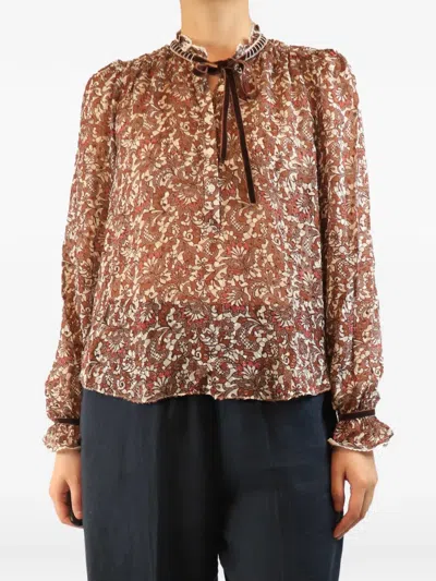 Pre-owned Me+em Paisley-print Blouse In Neutral