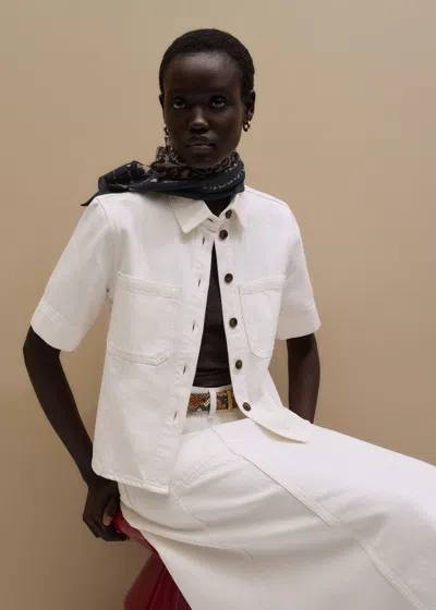 Me+em Paneled Shirt In White