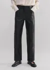 Me+em Panelled Leather Jean In Black
