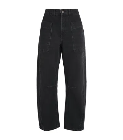 Me+em Patch Pocket Engineered Jeans In Black