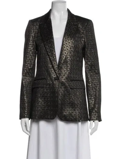 Pre-owned Me+em Patterned Blazer In Neutral