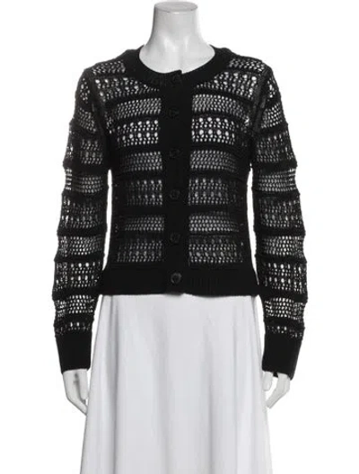 Pre-owned Me+em Patterned Crew Neck Sweater In Black