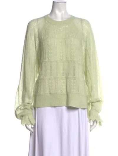 Pre-owned Me+em Patterned Crew Neck Sweater In Green