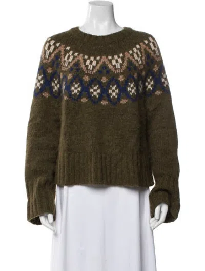 Pre-owned Me+em Patterned Crew Neck Sweater In Neutrals