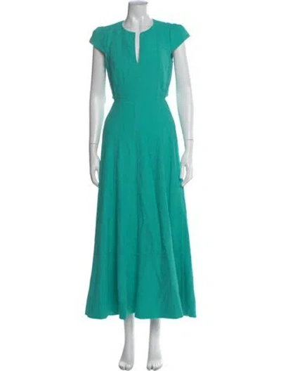 Pre-owned Me+em Patterned Long Dress In Green