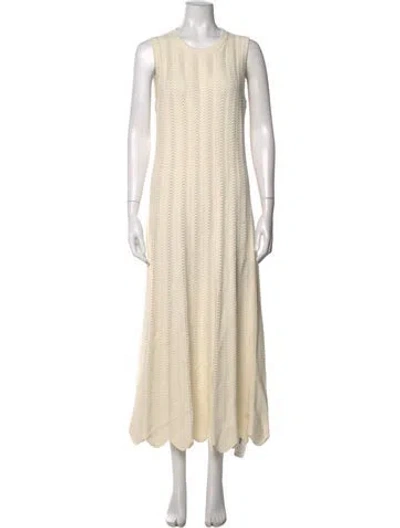 Pre-owned Me+em Patterned Long Dress W/ Tags In Neutrals