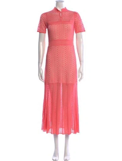 Pre-owned Me+em Patterned Long Dress W/ Tags In Pink
