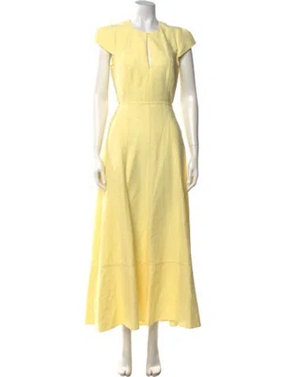 Pre-owned Me+em Patterned Long Dress In Yellow
