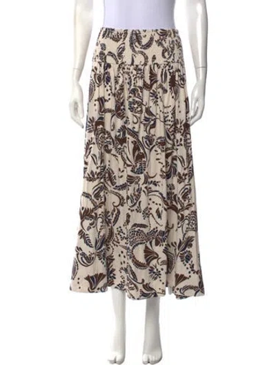 Pre-owned Me+em Patterned Long Skirt In Neutrals