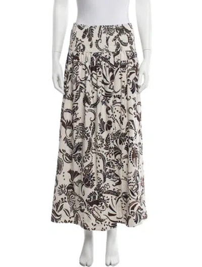 Pre-owned Me+em Patterned Long Skirt W/ Tags In Neutrals