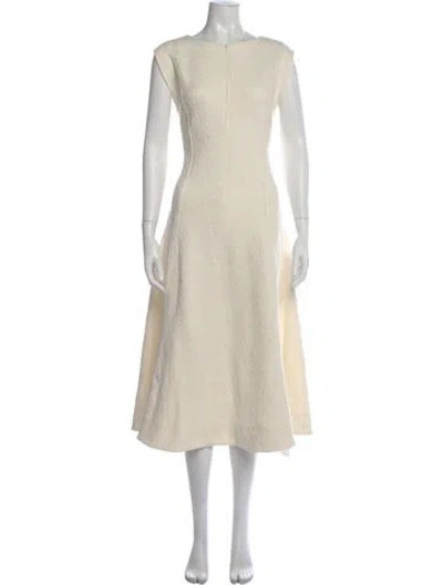 Pre-owned Me+em Patterned Midi Length Dress In Neutral