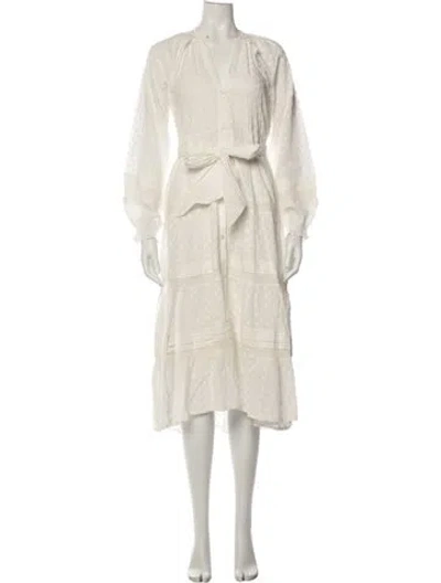 Pre-owned Me+em Patterned Midi Length Dress In Neutral