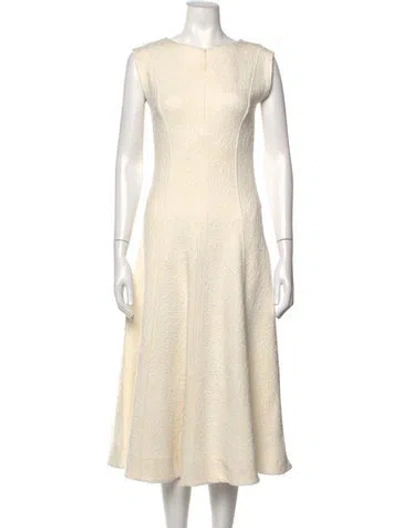 Pre-owned Me+em Patterned Midi Length Dress In Neutrals