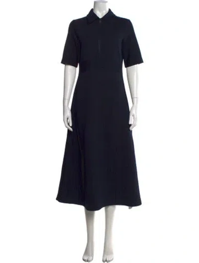 Pre-owned Me+em Patterned Midi Length Dress W/ Tags In Blue
