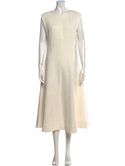 Pre-owned Me+em Patterned Midi Length Dress W/ Tags In Neutral