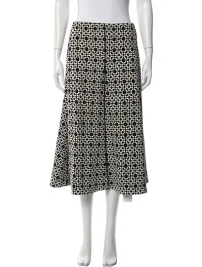 Pre-owned Me+em Patterned Midi Length Skirt In Black