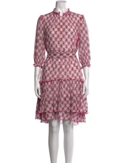 Pre-owned Me+em Patterned Mini Dress In Pink
