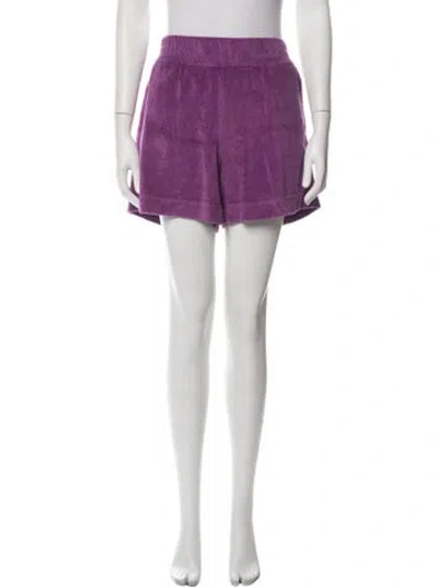 Pre-owned Me+em Patterned Mini Shorts In Purple
