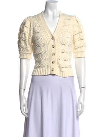 Pre-owned Me+em Patterned V-neck Sweater In Neutrals