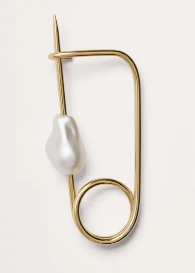 Me+em Pearl Pin Brooch Gold