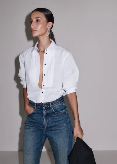 Me+em Perfectly Proportioned Tuxedo Shirt White