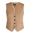 Me+em Pinstripe Waistcoat In Nude