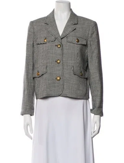 Pre-owned Me+em Plaid Print Blazer In Multi