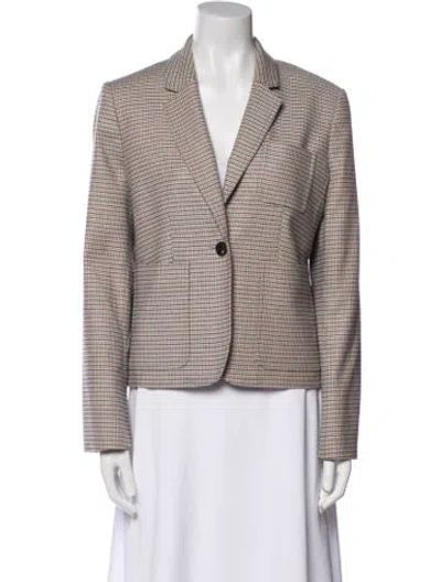 Pre-owned Me+em Plaid Print Blazer In Multi